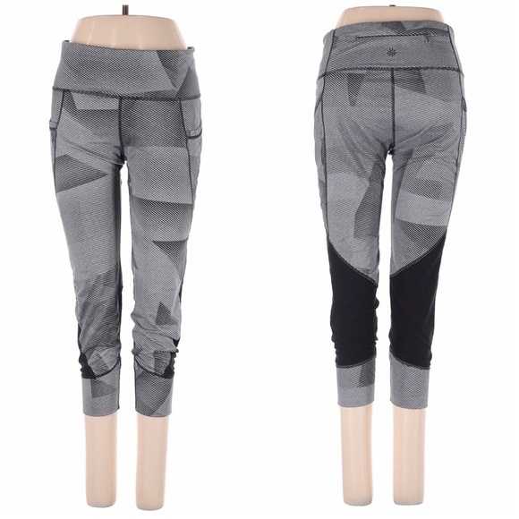ATHLETA Cropped Velocity Stash Pocket Leggings S - Picture 1 of 10